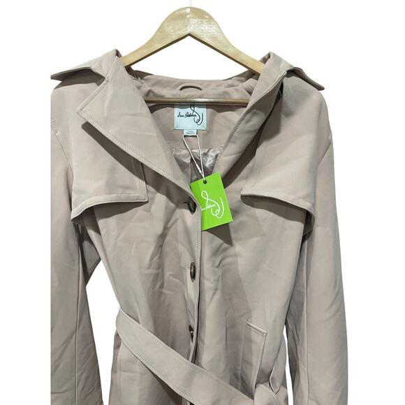 Sam Elderman Single Breasted Trench Coat Size Large New with Tags - Picture 7 of 8